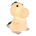 LED RGBW Stmívatelné nabíjecí dětské noční světlo LED/2,5W/5V 3000K 1200 mAh dinosaurus