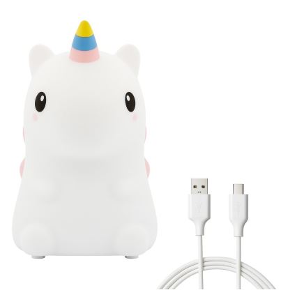 LED RGBW Stmívatelné nabíjecí dotykové dětské noční světlo UNICORN LED/1W/5V 1200 mAh