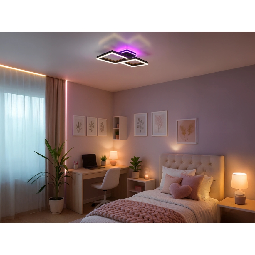 LED RGBW Stmívatelné stropní svítidlo LED/75W/230V 3000-6500K + dálkové ovládání
