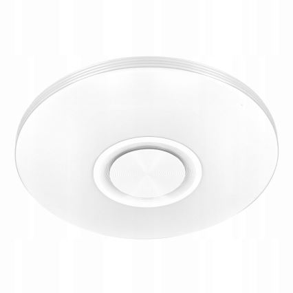 LED RGBW Stmívatelné stropní svítidlo s reproduktorem LED/60W/230V 3000-6000K pr. 40 cm bílá + dálkové ovládání