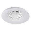 LED RGBW Stmívatelné stropní svítidlo s ventilátorem PLAVE PAN LED/24W/230V 3000-6500K pr. 48,5 cm bílá + dálkové ovládání