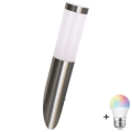 LED RGBW Stmívatelné venkovní nástěnné svítidlo LIVIA 1xE27/6,5W/230V 2700-6500K Wi-Fi IP44 stříbrná