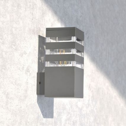LED RGBW Stmívatelné venkovní nástěnné svítidlo TEKSAS 1xE27/12W/230V 2700-6500K Wi-Fi IP44 antracit