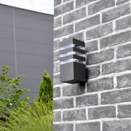 LED RGBW Stmívatelné venkovní nástěnné svítidlo TEKSAS 1xE27/12W/230V 2700-6500K Wi-Fi IP44 antracit