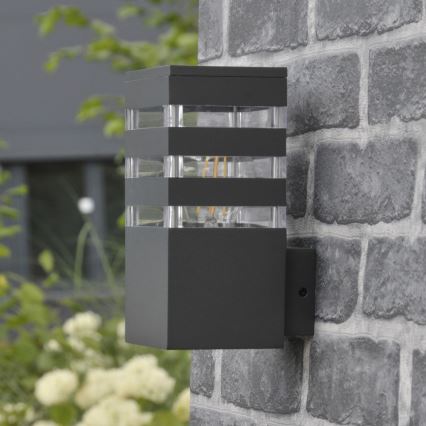 LED RGBW Stmívatelné venkovní nástěnné svítidlo TEKSAS 1xE27/12W/230V 2700-6500K Wi-Fi IP44 antracit