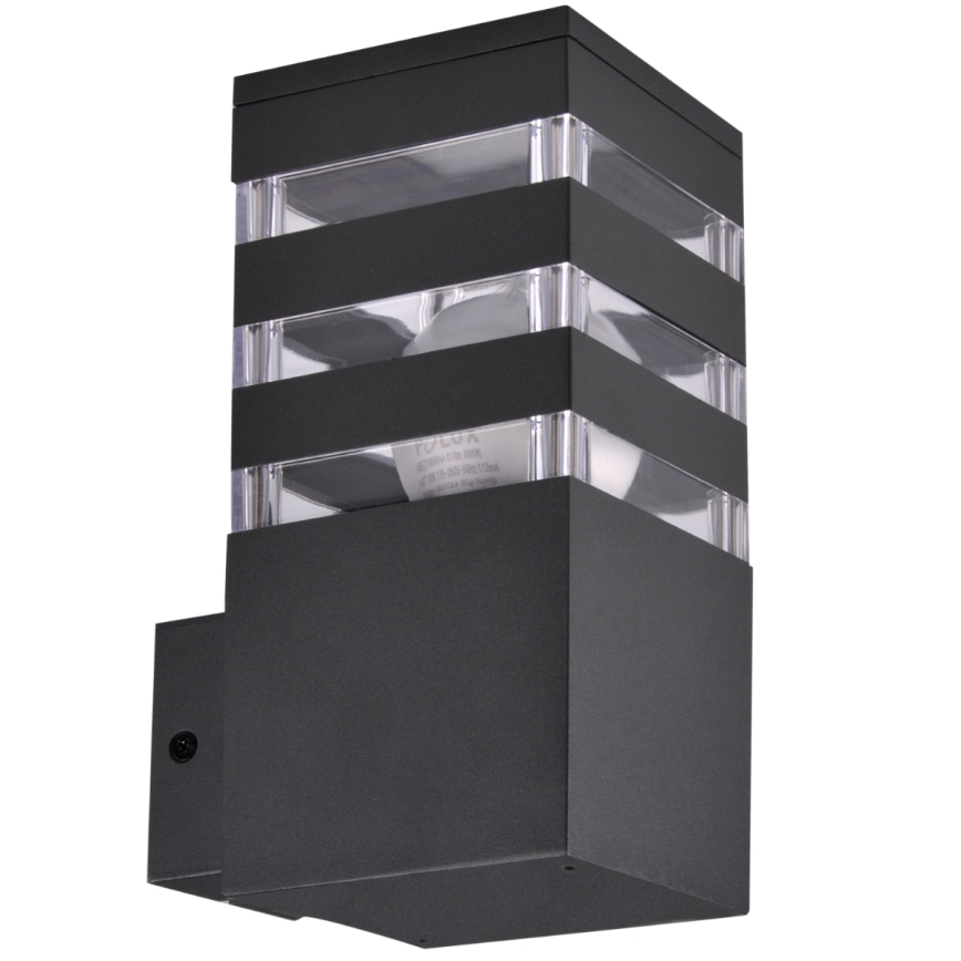 LED RGBW Stmívatelné venkovní nástěnné svítidlo TEKSAS 1xE27/12W/230V 2700-6500K Wi-Fi IP44 antracit