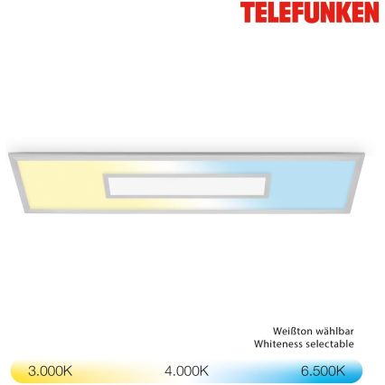 LED RGBW Stmívatelný panel LED/20W/230V 3000-6500K 25x100 cm stříbrná + dálkové ovládání
