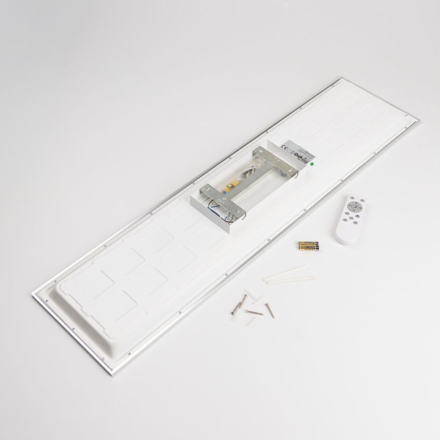LED RGBW Stmívatelný přisazený panel LED/13,5W/230V 3000-6500K 29,5x59,5 cm bílá + dálkové ovládání