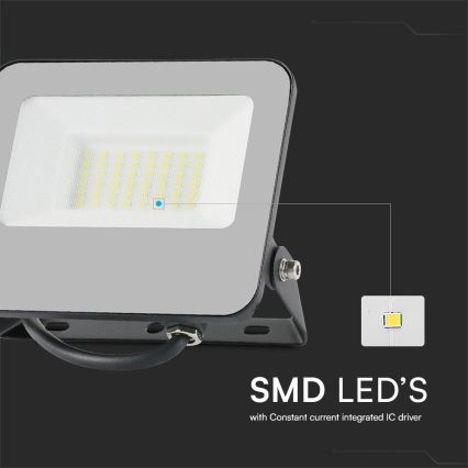 LED RGBW Stmívatelný reflektor LED/30W/230V IP65 šedá + dálkové ovládání