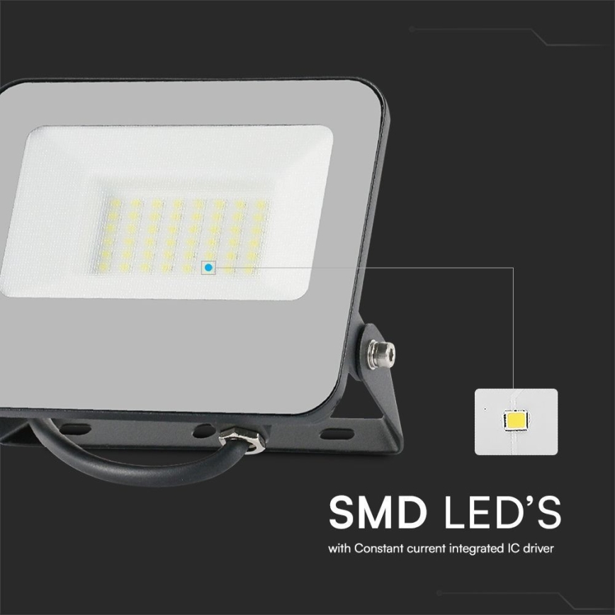 LED RGBW Stmívatelný reflektor LED/30W/230V IP65 šedá + dálkové ovládání