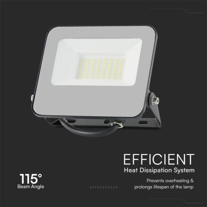 LED RGBW Stmívatelný reflektor LED/30W/230V IP65 šedá + dálkové ovládání