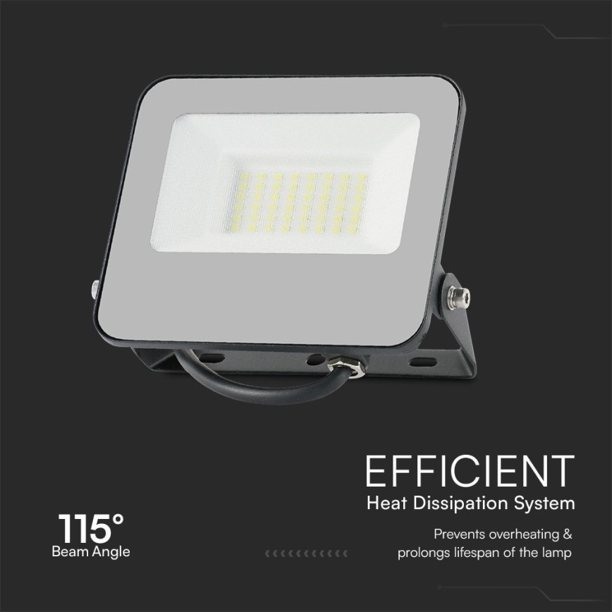 LED RGBW Stmívatelný reflektor LED/30W/230V IP65 šedá + dálkové ovládání