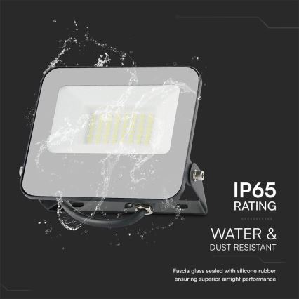 LED RGBW Stmívatelný reflektor LED/30W/230V IP65 šedá + dálkové ovládání