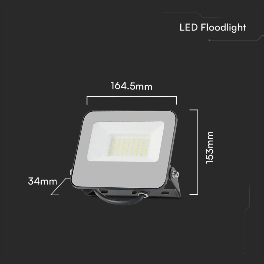 LED RGBW Stmívatelný reflektor LED/30W/230V IP65 šedá + dálkové ovládání