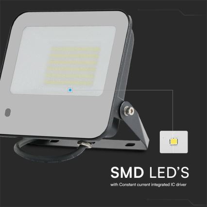 LED RGBW Stmívatelný reflektor LED/50W/230V IP65 šedá + dálkové ovládání