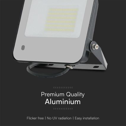 LED RGBW Stmívatelný reflektor LED/50W/230V IP65 šedá + dálkové ovládání