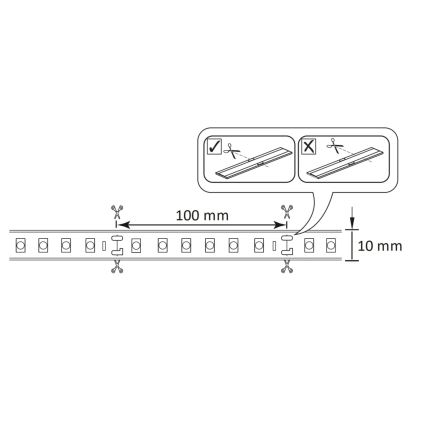 LED RGBW Stmívatelný venkovní pásek 5m LED/24W/12V IP65