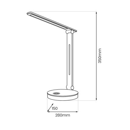 LED RGBW Stolní lampa BRUNO LED/5W/5V 3000/4500/6000K bílá