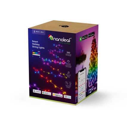 Nanoleaf - LED RGBW Venkovní vánoční řetěz ESSENTIALS 250xLED 2x10m 2700-6500K Wi-Fi IP44