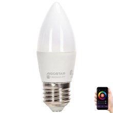 LED RGBW Žárovka C37 E27/4,9W/230V 2700-6500K - Aigostar