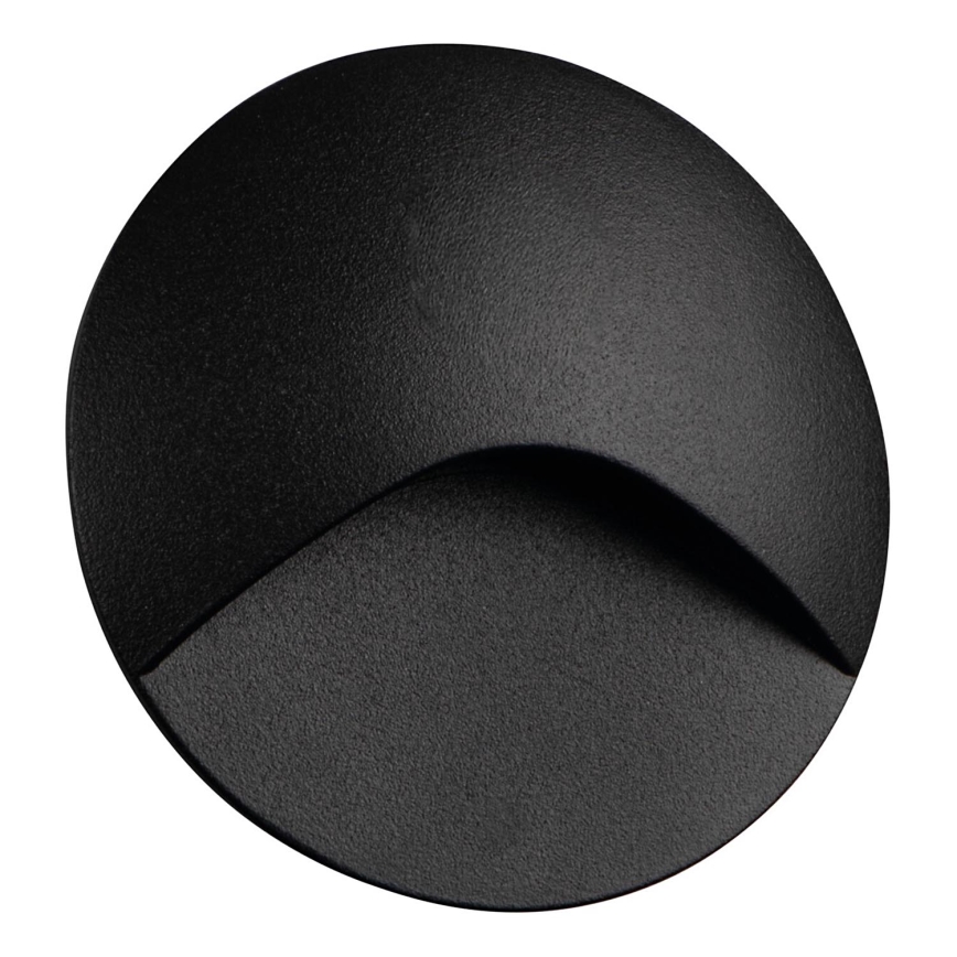 LED Schodišťové svítidlo EXIN LED/2,5W/230V 3000K IP65 černá kulatý