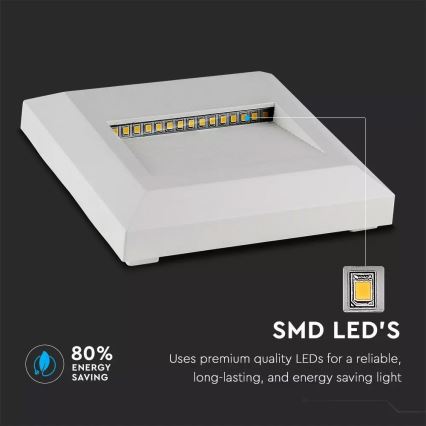 LED Schodišťové svítidlo LED/2W/100-240V 4000K IP65 bílá