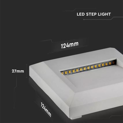 LED Schodišťové svítidlo LED/2W/100-240V 4000K IP65 bílá