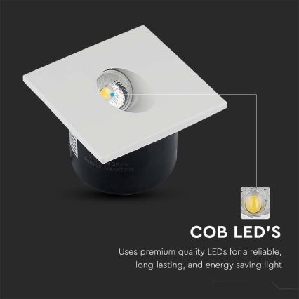 LED Schodišťové svítidlo LED/3W/230V 4000K bílá