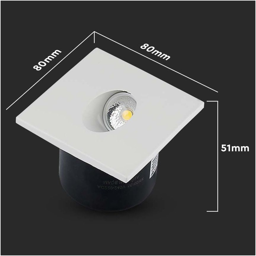 LED Schodišťové svítidlo LED/3W/230V 4000K bílá