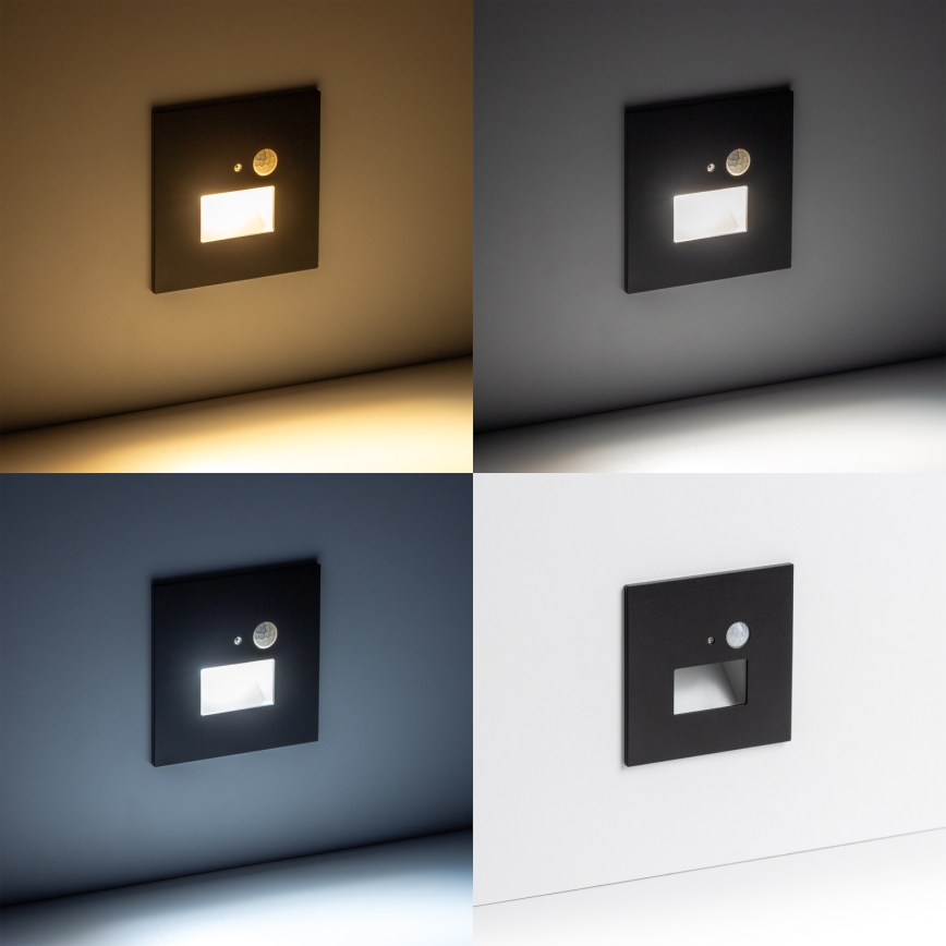 LED Schodišťové svítidlo s pohybovým senzorem LED/1,5W/230V 3000K/4000K/6500K