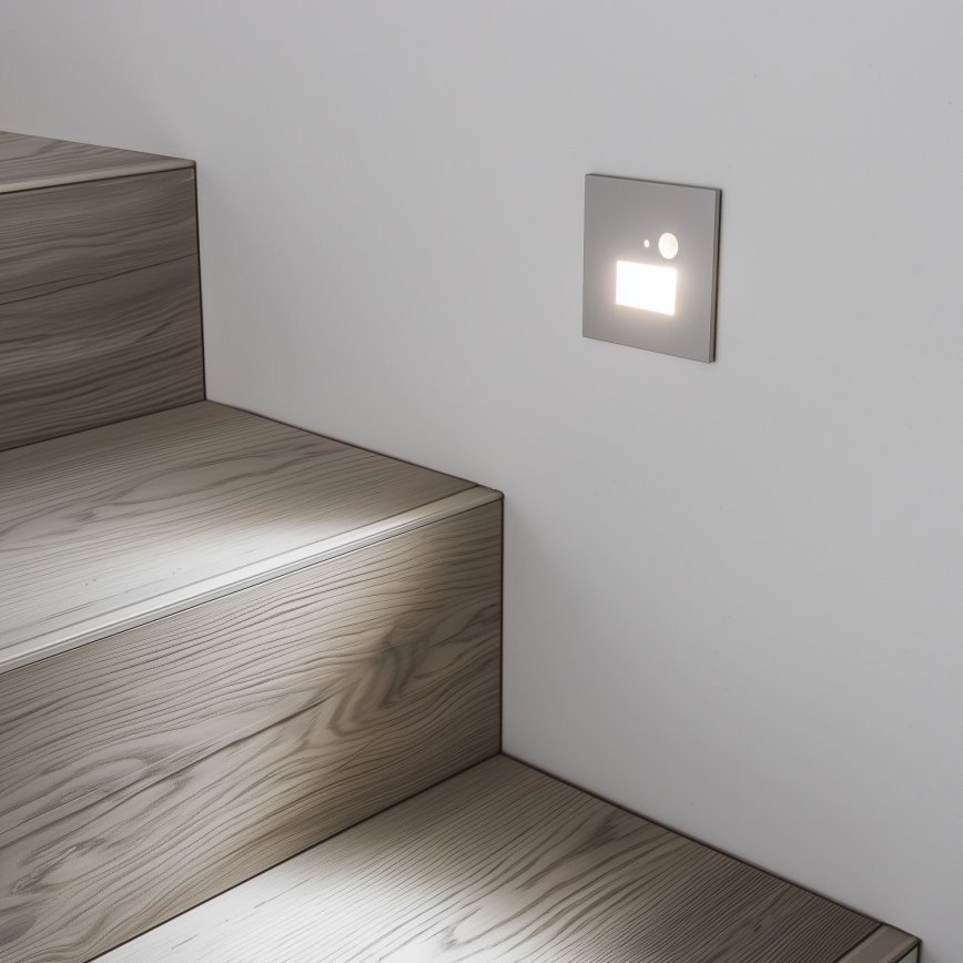 LED Schodišťové svítidlo s pohybovým senzorem LED/1,5W/230V 3000K/4000K/6500K