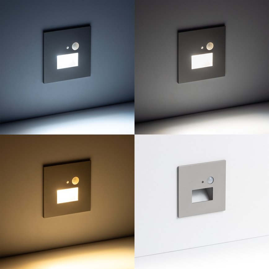 LED Schodišťové svítidlo s pohybovým senzorem LED/1,5W/230V 3000K/4000K/6500K