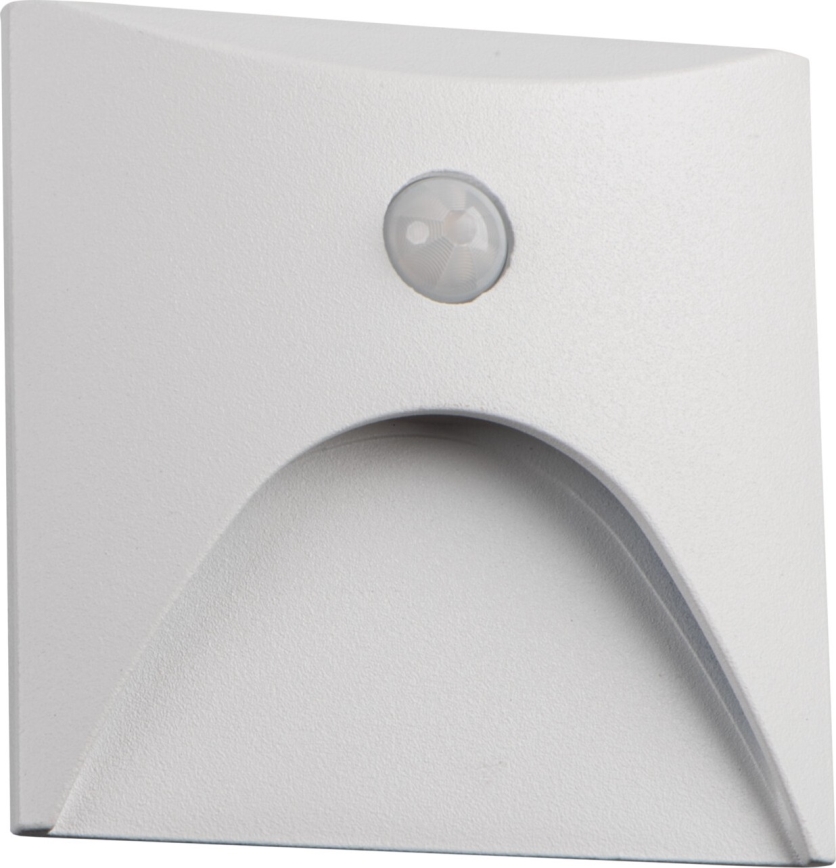 LED Schodišťové svítidlo se senzorem pohybu a soumraku EXIN LED/2,5W/230V 3000K IP65 bílá hranatý