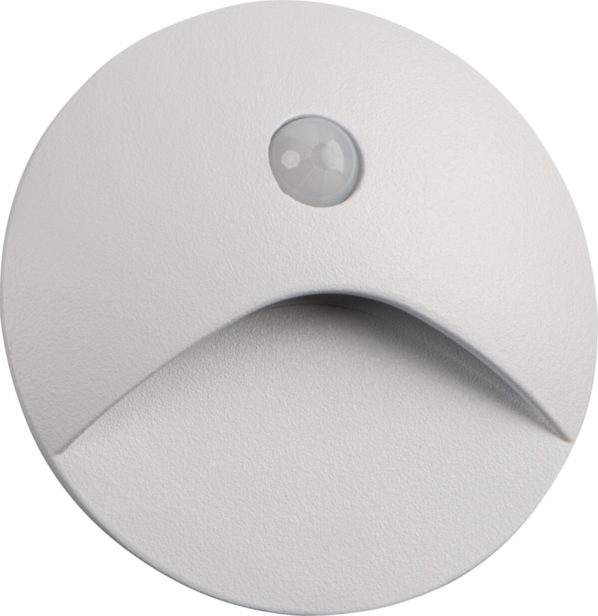 LED Schodišťové svítidlo se senzorem pohybu a soumraku EXIN LED/2,5W/230V 3000K IP65 bílá kulatý