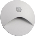 LED Schodišťové svítidlo se senzorem pohybu a soumraku EXIN LED/2,5W/230V 4000K IP65 bílá kulatý