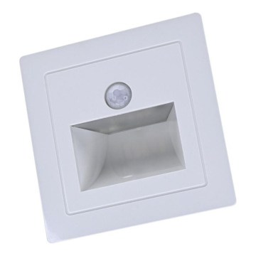 LED Schodišťové svítidlo se senzorem pohybu a soumraku LED/3W/230V 6000K bílá
