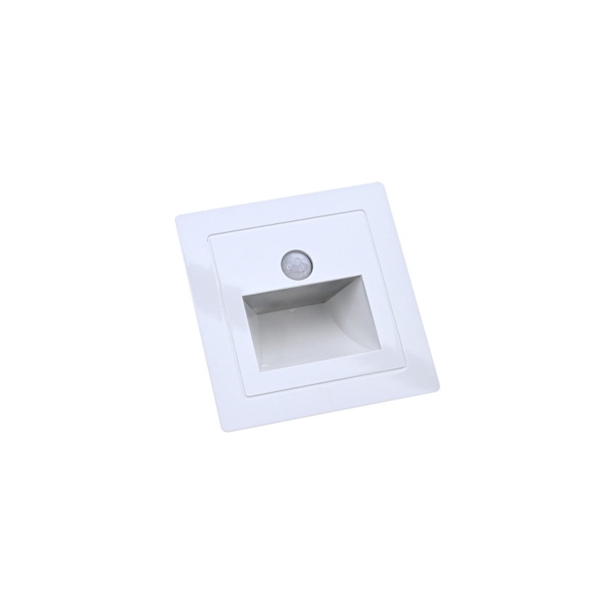 LED Schodišťové svítidlo se senzorem pohybu a soumraku LED/3W/230V 6000K bílá
