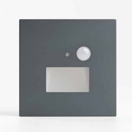 LED Schodišťové svítidlo se senzorem pohybu a soumraku LED/1,5W/230V 3000/4000/6000K antracit