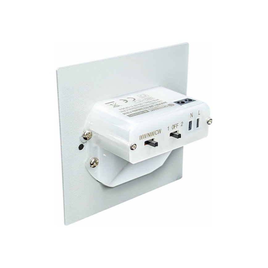 LED Schodišťové svítidlo se senzorem pohybu a soumraku LED/1,5W/230V 3000/4000/6000K antracit