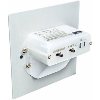 LED Schodišťové svítidlo se senzorem pohybu a soumraku LED/1,5W/230V 3000/4000/6000K šedá