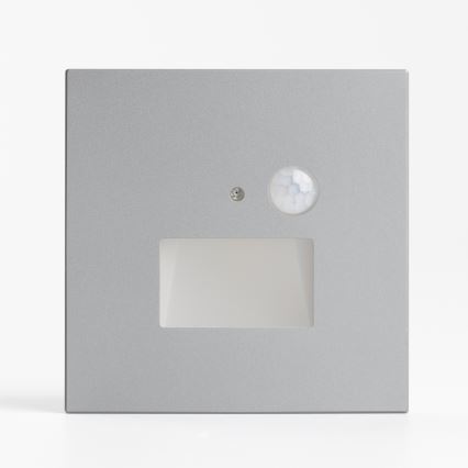 LED Schodišťové svítidlo se senzorem pohybu a soumraku LED/1,5W/230V 3000/4000/6000K stříbrná