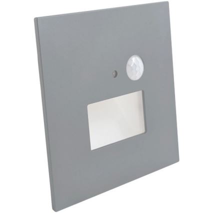 LED Schodišťové svítidlo se senzorem pohybu a soumraku LED/1,5W/230V 3000/4000/6000K stříbrná