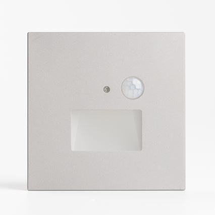 LED Schodišťové svítidlo se senzorem pohybu a soumraku LED/1,5W/230V 3000/4000/6500K šedá