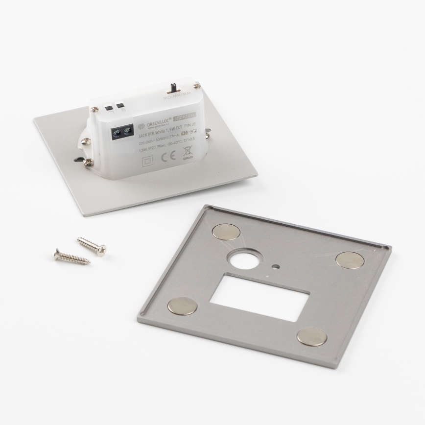 LED Schodišťové svítidlo se senzorem pohybu a soumraku LED/1,5W/230V 3000/4000/6500K šedá