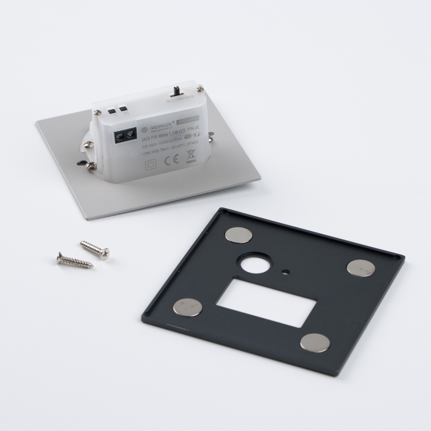 LED Schodišťové svítidlo se senzorem pohybu a soumraku LED/1,5W/230V 3000/4000/6500K antracit