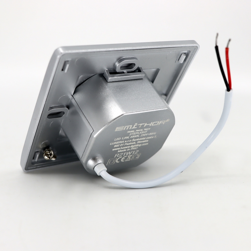 LED Schodišťové svítidlo STEP LIGHT LED/1,5W/230V stříbrná