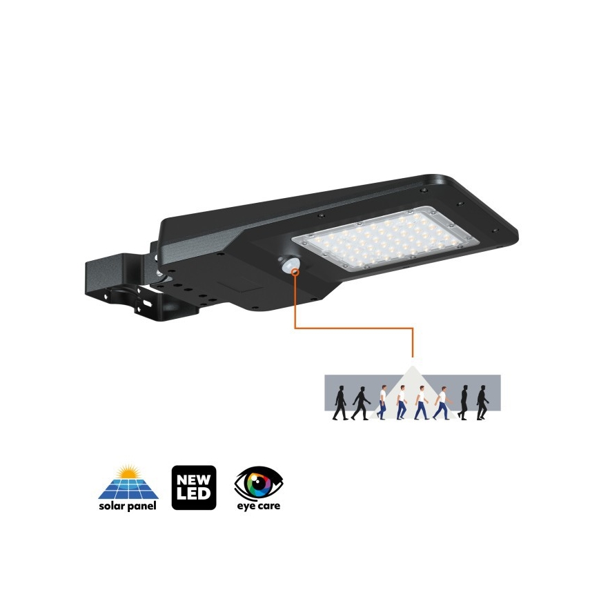 LED Solární pouliční lampa se senzorem STREET LED/20W/7,4V 3000/4000/6000K IP65 5400 mAh