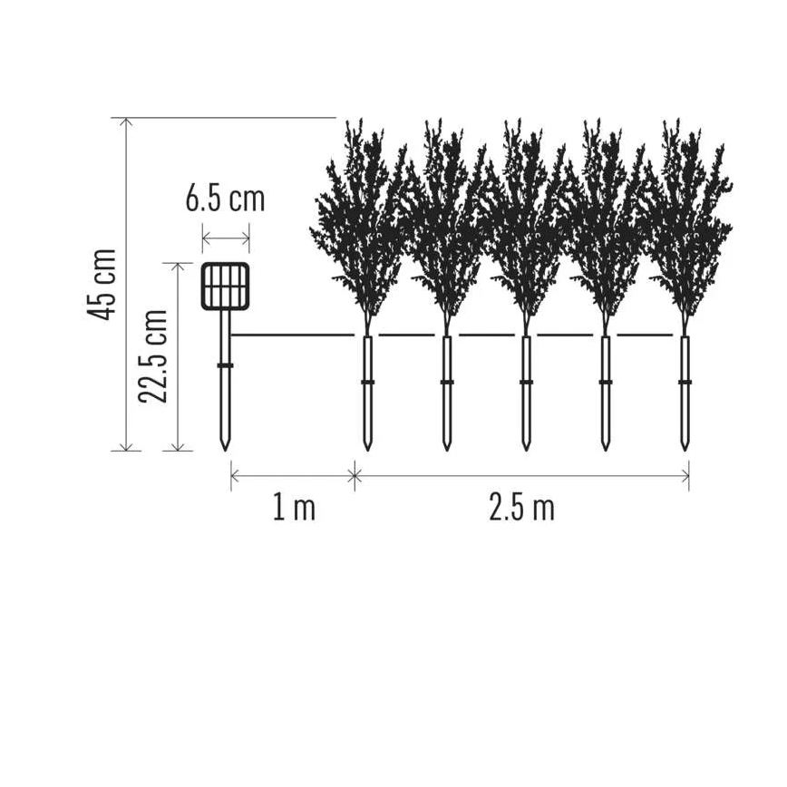 LED Solární dekorace 50xLED/3W/1,2V 600 mAh IP44