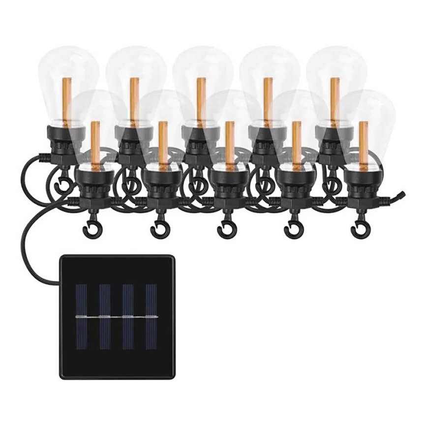 LED Solární dekorační řetěz 10xLED/0,6W/1,2V 4,5m IP44 800 mAh