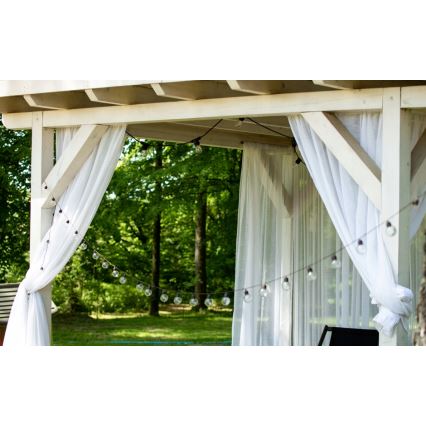 LED Solární dekorační řetěz 20xLED/8 funkcí 500 mAh 7,6 m IP67 teplá bílá